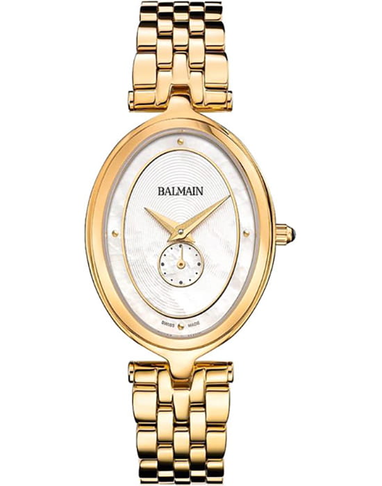 Balmain Balmain Haute Elegance Oval B8110.33.86  B8110.33.86 кварцевые женские часы белый циферблат, браслет нержавеющая сталь с pvd-покрытием — вид спереди